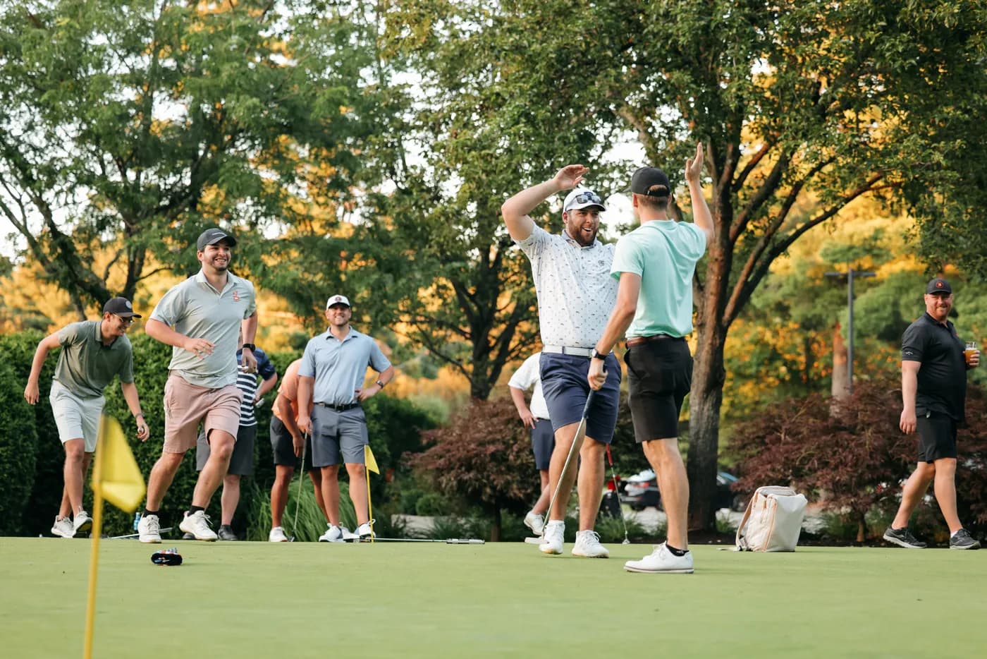 Offscript members on the course
