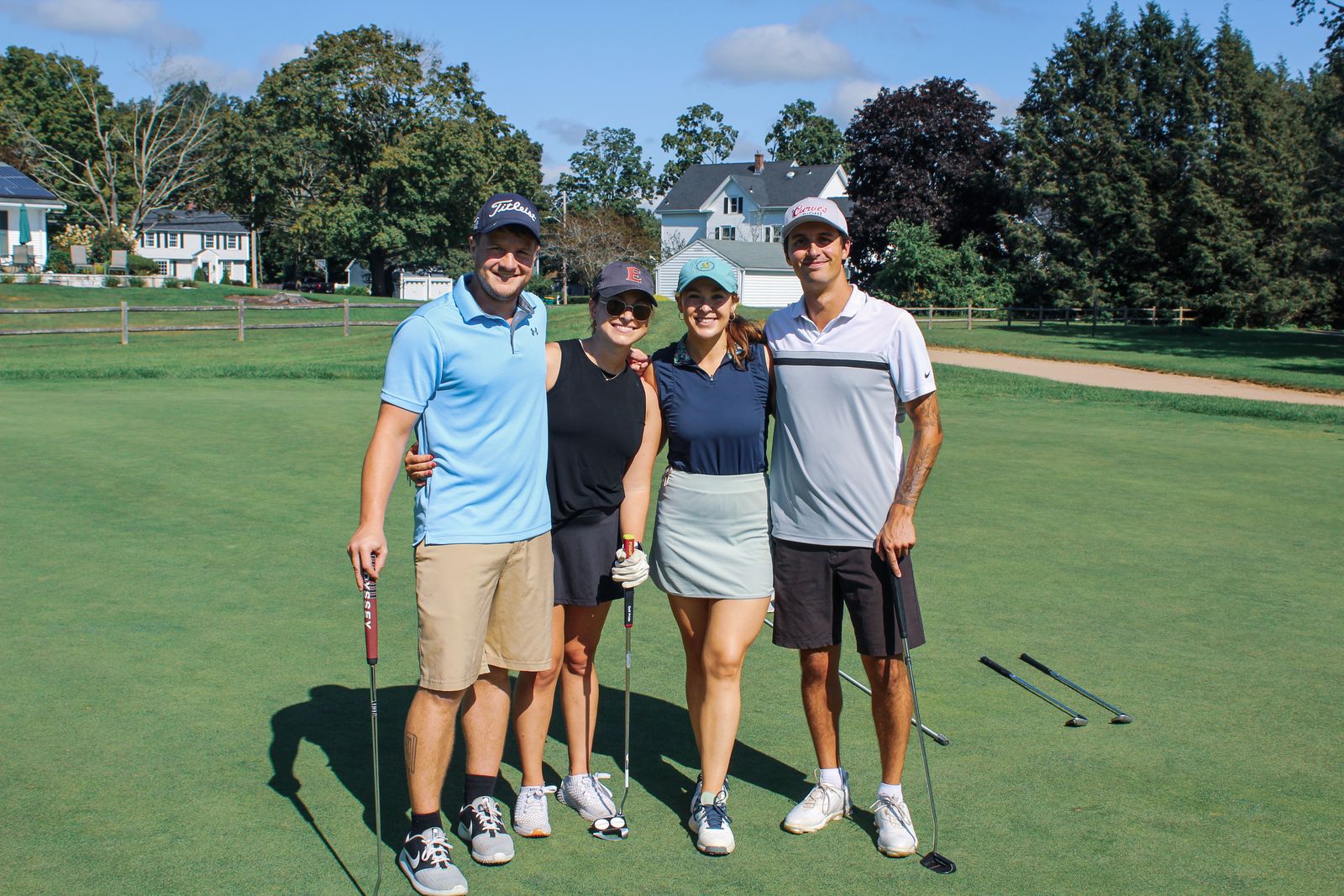 Friends enjoying a round of golf together